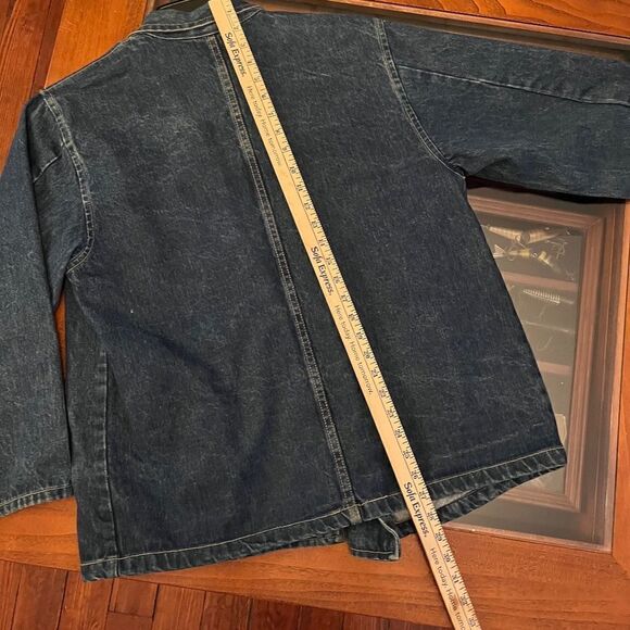 Guess Vintage Denim Jacket Double Breasted Metal Buttons Small 2 Pockets Blue - Picture 11 of 16